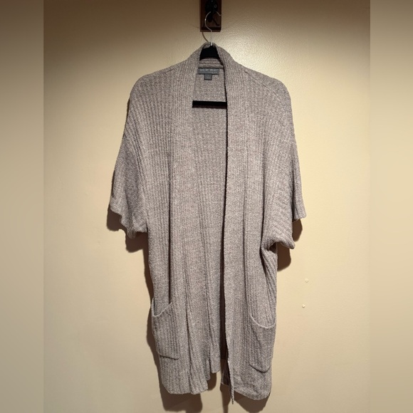 Barefoot Dreams Sweaters - Barefoot Dreams CozyChic Lite QVWCL1010 Open Short Sleeve Cardigan size large